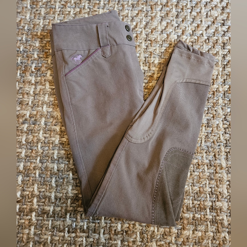 Piper Breeches by SmartPak Womens Size 28R Brown and Burgundy